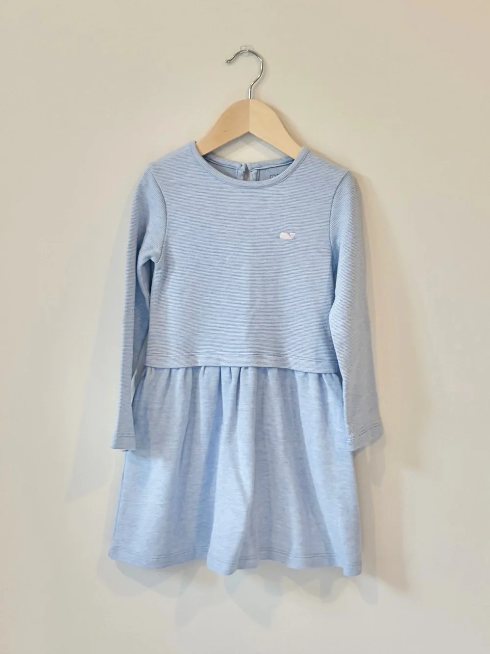 Vineyard Vines Girls Light Blue Long Sleeve Dress Size 6